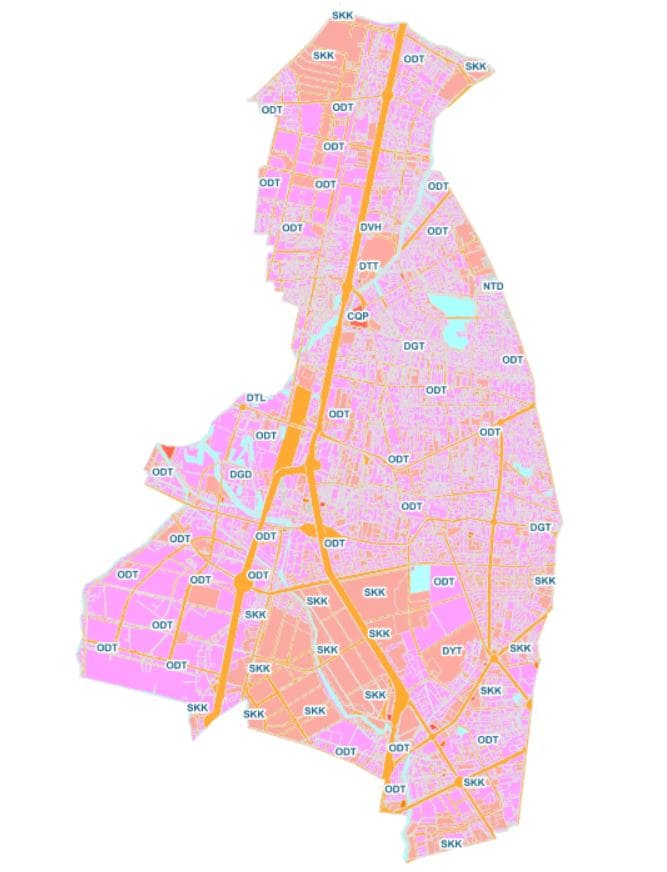 Dữ liệu Quy hoạch sử dụng đất đến năm 2020 Quận Bình Tân - TP. Hồ Chí Minh