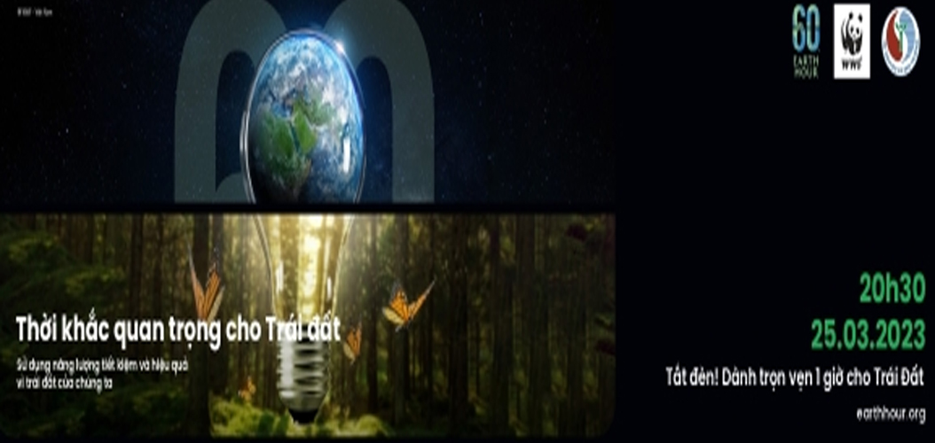 Mẫu thiết kế tài liệu tuyên truyền Chiến dịch Giờ trái đất năm 2023